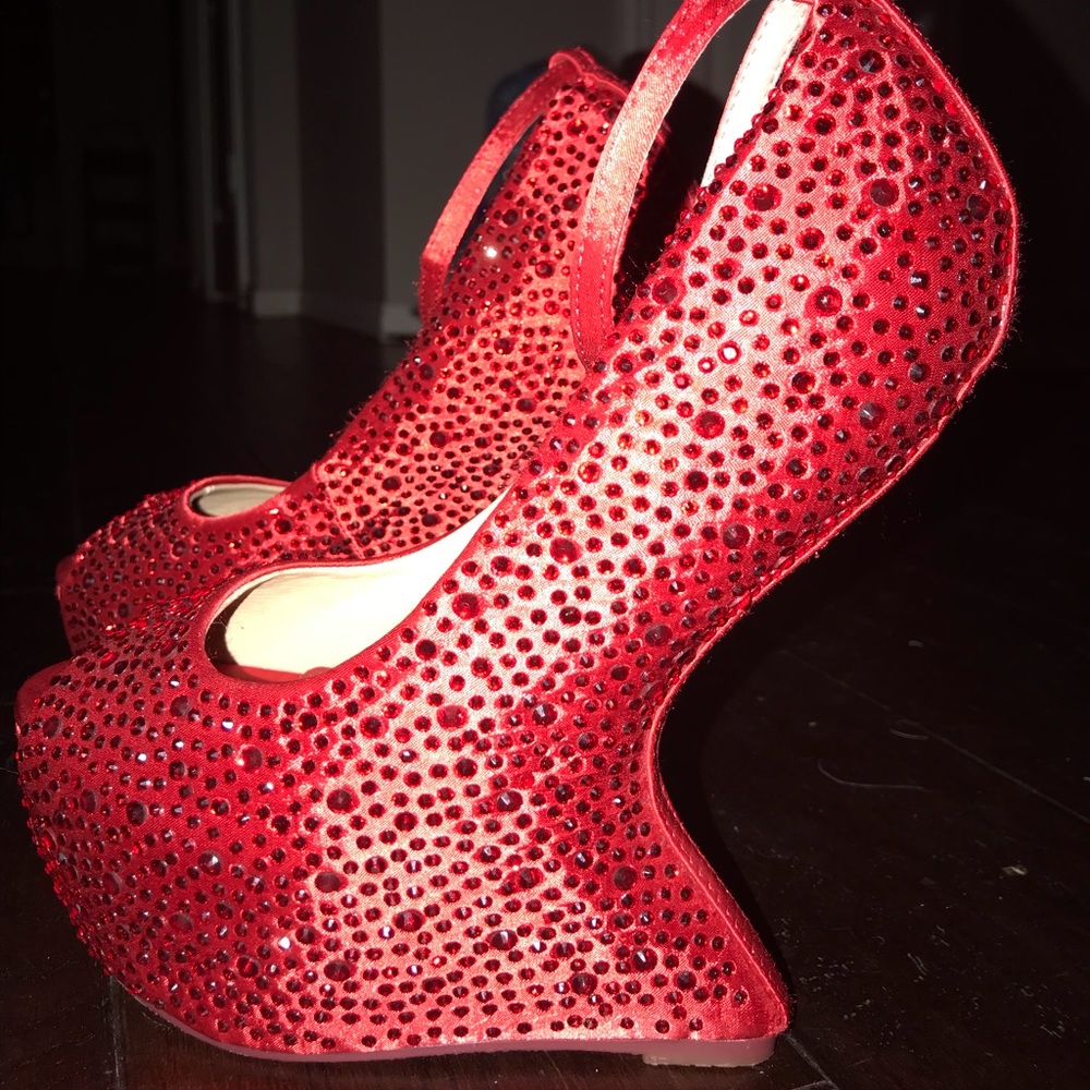 Privileged Salvatore Rhinestone Heel Less Wedge